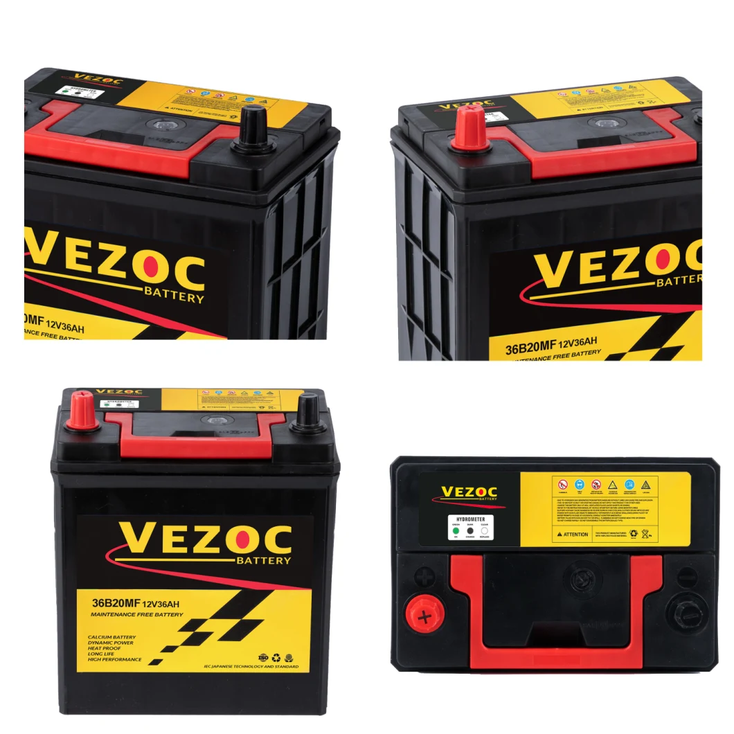 12V36ah Battery Factory Supply Wholesale Car Battery 36b20r/L Long Duration Car Battery