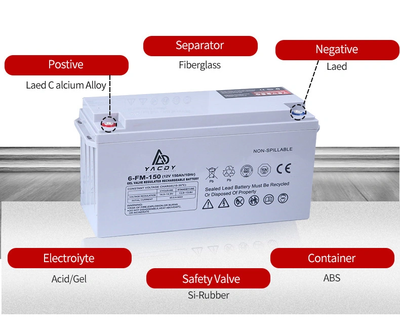 12V100ah AGM Gel Deep Cycle Rechargeable Storage Solar UPS Maintenance Free Battery