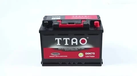 DIN75 batería de coche libre de mantenimiento de alta calidad y larga duración